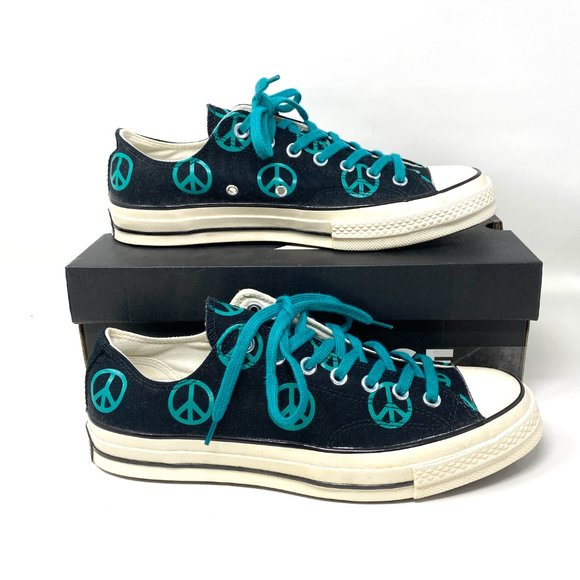 💖MEGA SALE💖Converse ☮️ Men 167915C CHUCK 70 OX Black Canvas Malachite Print - Picture 3 of 11